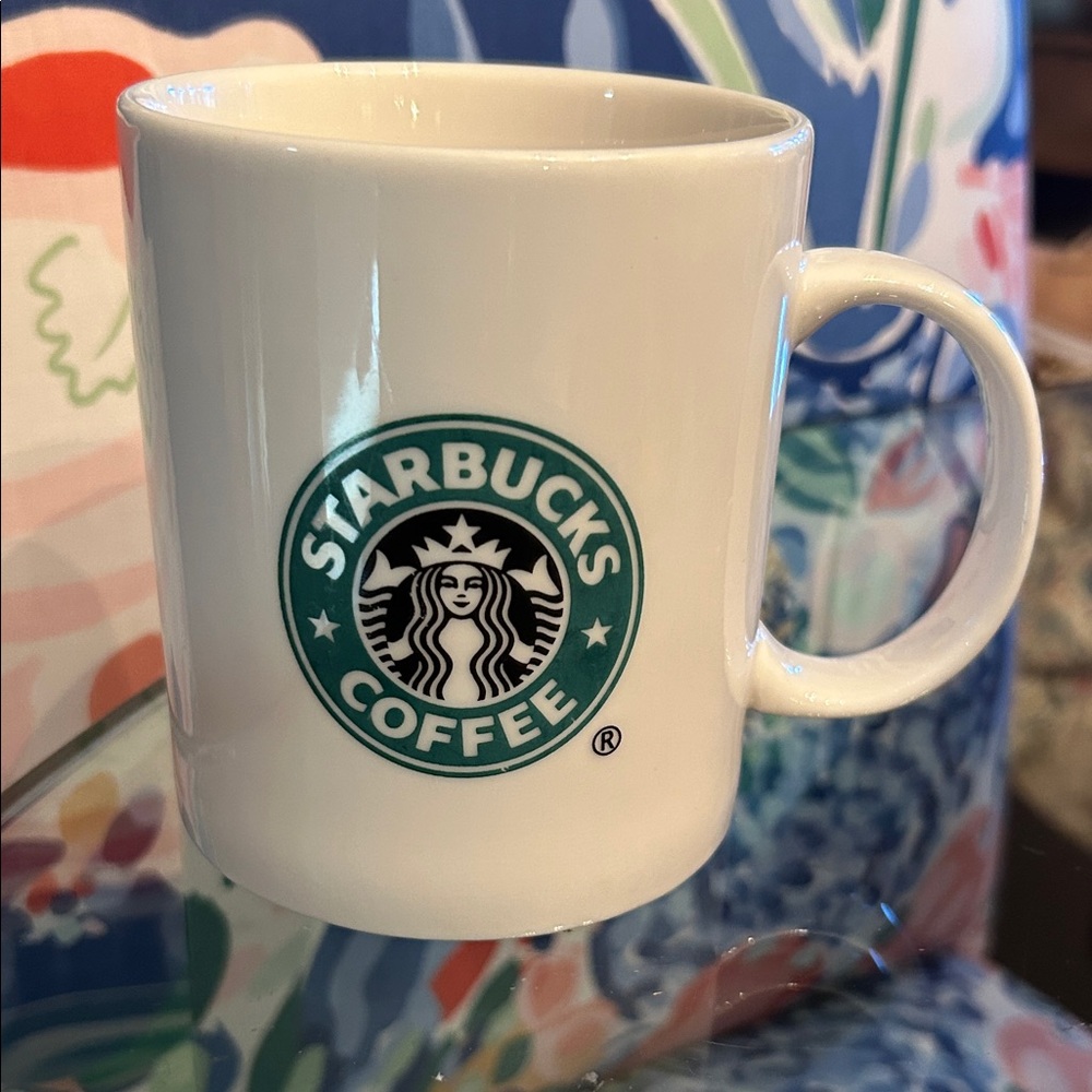 Starbucks Jumbo Green Logo White Mug~ collector 2001 edition